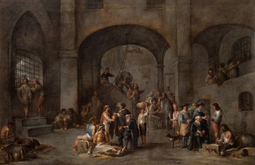 Cornelis de Wael: A Prison in Italy around 1640
